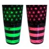 BarProducts.com Cocktail Shaker Tin - Printed Designer Series - 28oz Weighted - NEON U.S. Flag BAR TOOLS