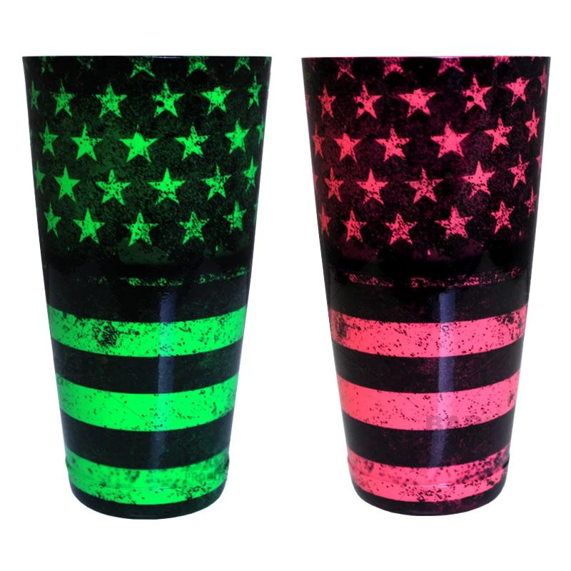 neon-cocktail-shaker-flag-web-800.jpg BarProducts.com Cocktail Shaker Tin - Printed Designer Series - 28oz Weighted - NEON U.S. Flag BAR TOOLS