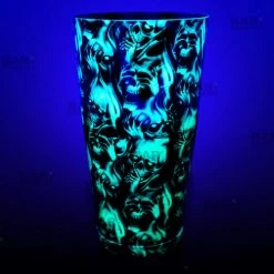 BarProducts.com Cocktail Shaker Tin - Printed Designer Series - 28oz Weighted - NEON GREEN Evil