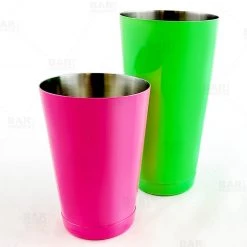 Bar Products BarConic® Cocktail Shaker Set - 28oz / 18oz Weighted Tins - Neon Green / Neon Pink 4 Bar Products BarConic® Cocktail Shaker Set - 28oz / 18oz Weighted Tins - Neon Green / Neon Pink