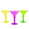 BarProducts.com SPECIAL COLLECTIONS 2 Piece Martini Glasses - Assorted Neon - 12 Count - 9 Ounce