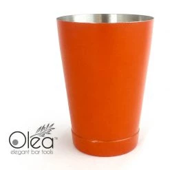 BarProducts.com Olea™ Cocktail Shaker - Metallic Orange NEON - 16oz Weighted Master Mixology