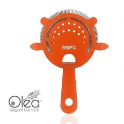 BarProducts.com Olea™ Cocktail Strainer - 4 Prong - Metallic NEON Orange