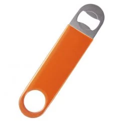 BarProducts.com Speed Bottle Opener / Bar Key - Neon Orange Vinyl Rubber Grip BAR TOOLS