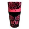 BarProducts.com Cocktail Shaker Tin - Printed Designer Series - 28oz Weighted - NEON PINK Butterfly BAR TOOLS