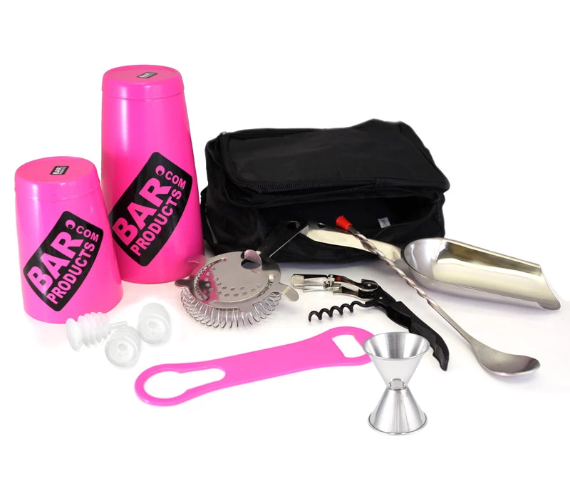 neon-pink-tipsy-bar-package-set-main_2.jpg BarProducts.com Bar Products Bartender Complete Tote Bag