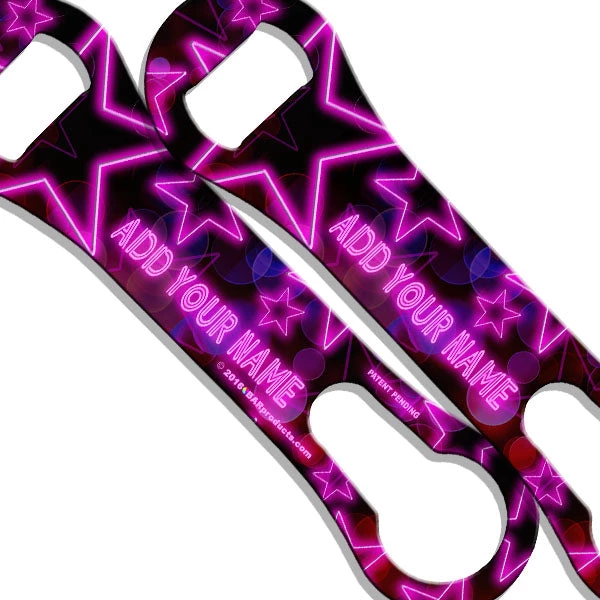 neon-stars-v-rod-bottle-opener-pink.jpg BarProducts.com ADD YOUR NAME V-ROD® Bottle Opener - Neon Series - Several Options BAR TOOLS