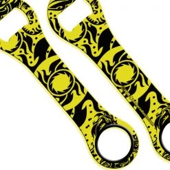 BarProducts.com Tribal Sun- Neon Yellow Dog Bone Opener Bartending Bottle Openers