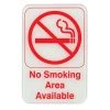 BarProducts.com "No Smoking Area Available" Sign - 6" X 9" Bar Signs 2 BarProducts.com "No Smoking Area Available" Sign - 6" X 9" Bar Signs