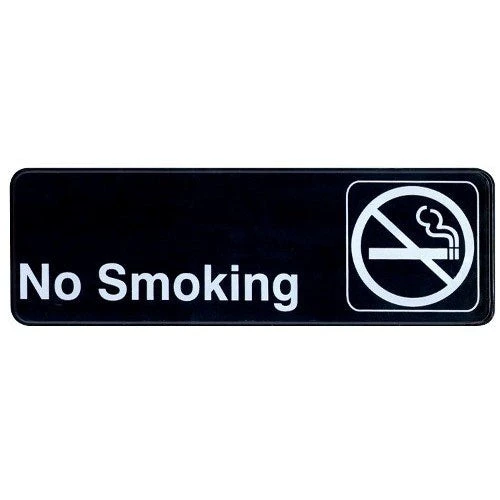 no-smoking-bar-restuarant-sign.jpg BarProducts.com BAR DECOR "No Smoking" Sign - 9" X 3"