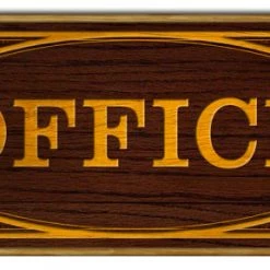 BarProducts Handcrafted Office Wood Plaque Kolorcoat™ Sign Woodshop Made In The USA