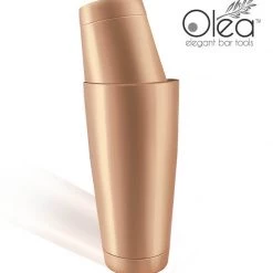 BarProducts.com Olea™ Cocktail Shaker Set - Copper Plated - 2 Piece (28 And 16 Ounce Tins) Master Mixology