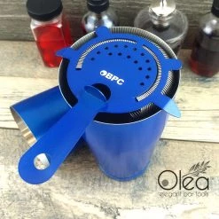 BarProducts.com Olea™ Cocktail Strainer - 4 Prong - Metallic NEON Blue Master Mixology