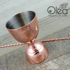BarProducts.com Master Mixology Olea™ Bell Jigger - Copper Plated - 1oz X 2oz