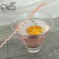 BarProducts.com Olea™ Copper Plated Bar Spoon - Bent Tip - 40cm Length