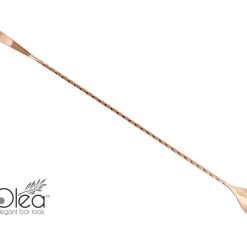 BarProducts.com Olea™ Copper Plated Bar Spoon - Bent Tip - 40cm Length