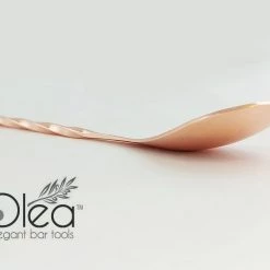 BarProducts.com Olea™ Copper Plated Bar Spoon - Bent Tip - 40cm Length
