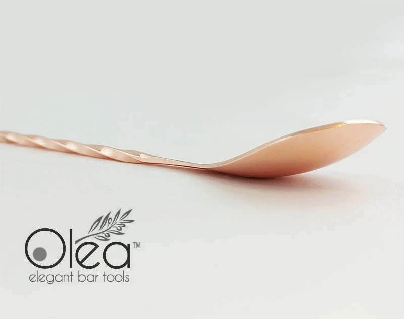 olea-copper-bar-spoon-bent-tip-5_8.jpg BarProducts.com Olea™ Copper Plated Bar Spoon - Weighted Tip - 50cm Length
