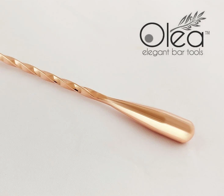 olea-copper-bar-spoon-weighted-tip_2.jpg BarProducts.com Olea™ Copper Plated Bar Spoon - Weighted Tip - 50cm Length