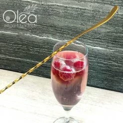 BarProducts.com Olea™ Gold Plated Bar Spoon - Bent Tip - 50cm Length Master Mixology