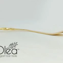 BarProducts.com Olea™ Gold Plated Bar Spoon - Bent Tip - 50cm Length Master Mixology