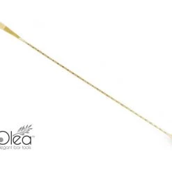 BarProducts.com Olea™ Gold Plated Bar Spoon - Bent Tip - 50cm Length Master Mixology