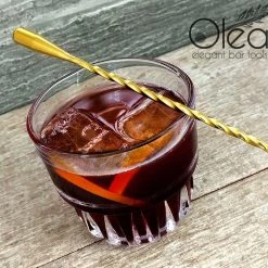 BarProducts.com Olea™ Gold Plated Bar Spoon - Weighted Tip - 30cm Length Master Mixology