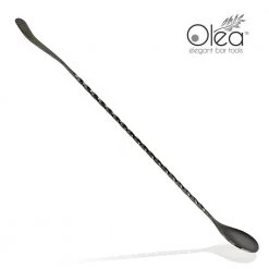 BarProducts.com Olea™ Gunmetal Plated Bar Spoon - Bent Tip - 30cm Length Master Mixology