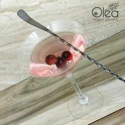 BarProducts.com Olea™ Gunmetal Plated Bar Spoon - Bent Tip - 50cm Length Master Mixology