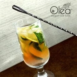 BarProducts.com Master Mixology Olea™ Gunmetal Plated Bar Spoon - Weighted Tip - 50cm Length