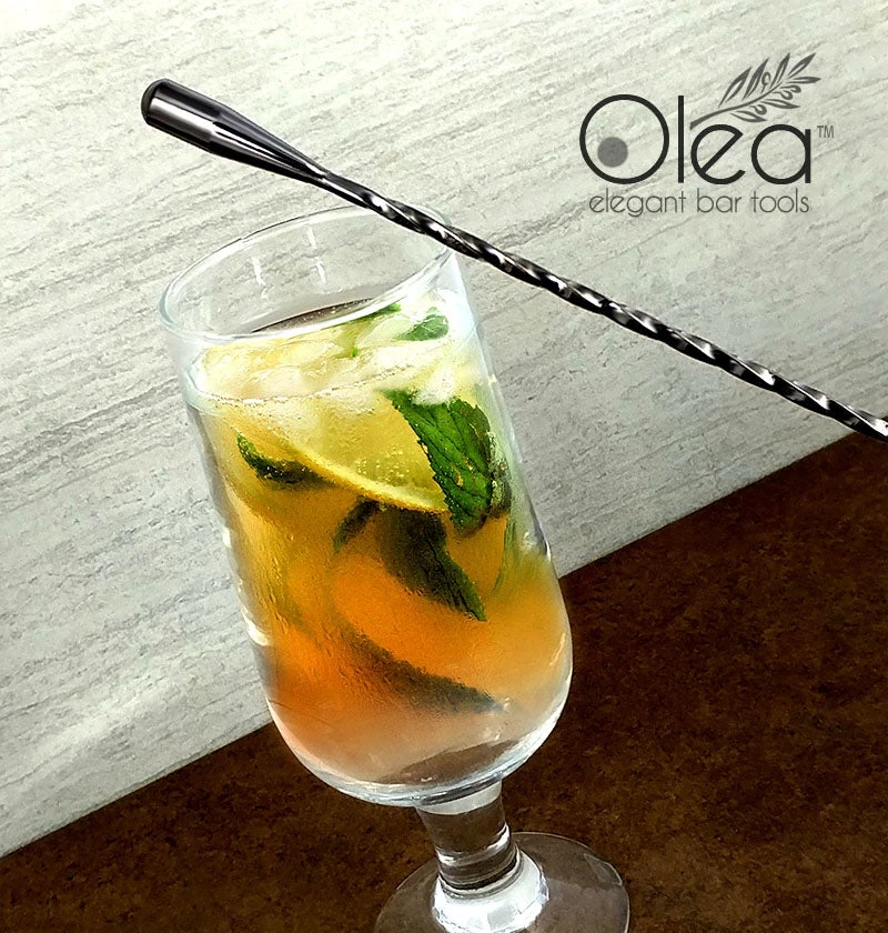 olea-gunmetal-bar-spoon-weighted-tip-50-11.jpg BarProducts.com Master Mixology Olea™ Gunmetal Plated Bar Spoon - Weighted Tip - 50cm Length