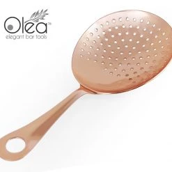 BarProducts.com Olea™ Julep Cocktail Strainer - Copper Plated Master Mixology