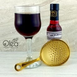 BarProducts.com Olea™ Julep Cocktail Strainer - Gold Plated