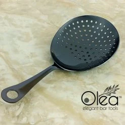 BarProducts.com Olea™ Julep Cocktail Strainer - Gunmetal Plated Master Mixology