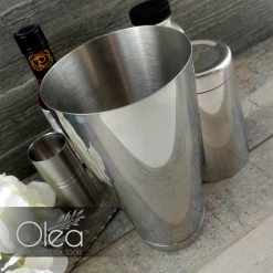 BarProducts.com Olea™ Cocktail Shaker - Stainless Steel - 16oz Weighted Master Mixology