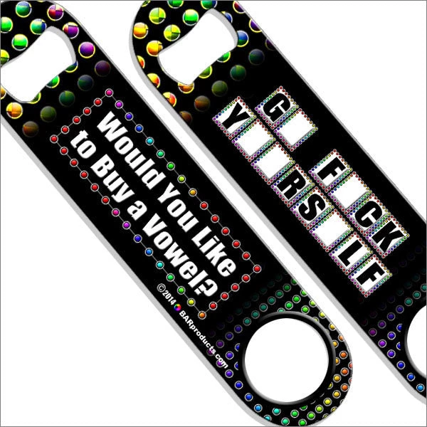 op-kc-gfy-lbl-new_3.jpg BarProducts.com Kolorcoat™ Speed Opener - Buy A Vowel Bartending Bottle Openers