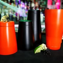 BarProducts.com Olea™ Cocktail Shaker - Metallic Red NEON - 16oz Weighted