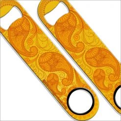 BarProducts.com Speed Bottle Opener / Bar Key - Orange Paisley BAR TOOLS
