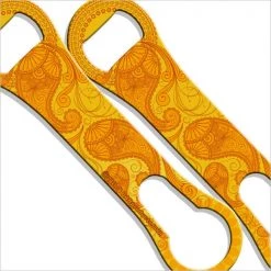 BarProducts.com V-Rod® Bottle Opener / Pour Spout Remover - Orange Paisley