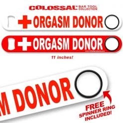 BarProducts.com Kolorcoat™ 11" Long COLOSSAL™ Speed Bottle Opener – Orgasm Donor