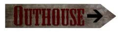 BarProducts Handcrafted Outhouse Wood Arrow Sign Woodshop Made In The USA