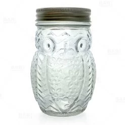 BarProducts.com BarConic® Owl Mason Jar With Lid - 12 Ounce BAR SUPPLIES