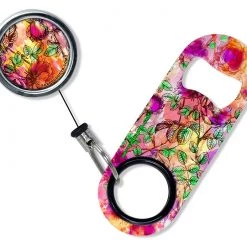 BarProducts.com Kolorcoat™ Mini Opener With Retractable Reel - Painted Leaves