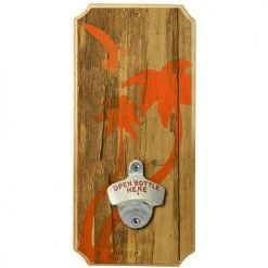 BarProducts Handcrafted Palm Tree Bird - Wall Mounted Wood Plaque Bottle Opener