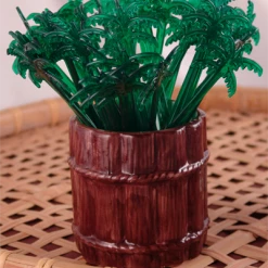 BarProducts.com BarConic® Green Palm Tree Stirrers - 7