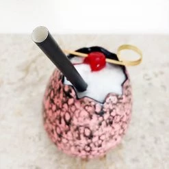 BarProducts.com BarConic® "Eco-Friendly" Jumbo Paper Straws - 7 3/4" Solid Black - 100 Pack BAR SUPPLIES