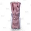 BarProducts.com BarConic® Eco-Friendly Paper Straws - Pink Dot - 100 Pack