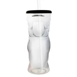 BarProducts.com Plastic Parrot Cup With Lid And Straw- 24oz BAR SUPPLIES