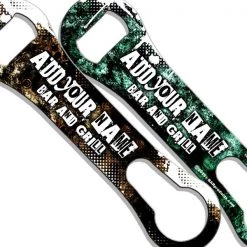 BarProducts.com Bartending Bottle Openers CUSTOMIZABLE V-Rod Bottle Opener - Grunge Bar