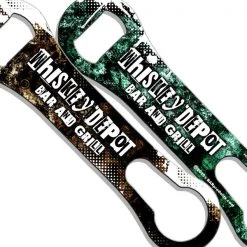 BarProducts.com Bartending Bottle Openers CUSTOMIZABLE V-Rod Bottle Opener - Grunge Bar